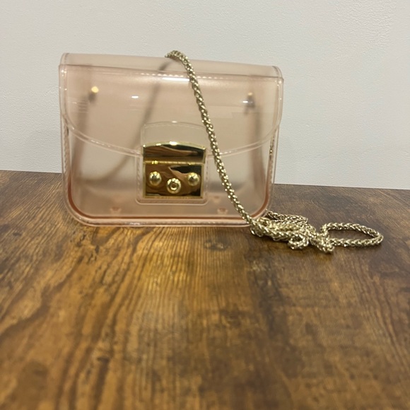 Cute See-Through Mini Bag with Golden Hardware - Picture 1 of 5